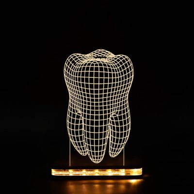 Teeth 3D Illusion Night lamp Warm White Light